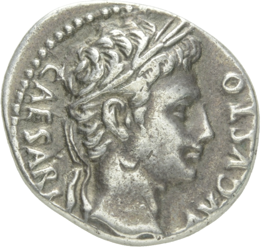 Augustus obverse — Head of Augustus, laureate, right