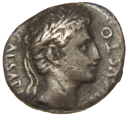 Augustus obverse — Head of Augustus, laureate, right