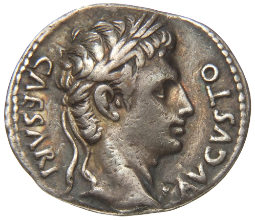 Augustus obverse — Head of Augustus, laureate, right