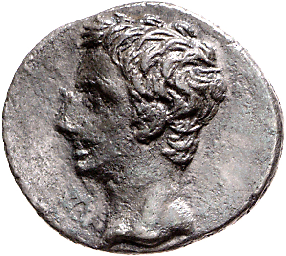 Augustus obverse — Head of Augustus, bare, left
