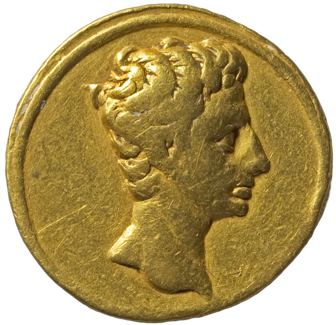 RIC I (second edition) Augustus 125 Augustus obverse, Head of Augustus, bare, right