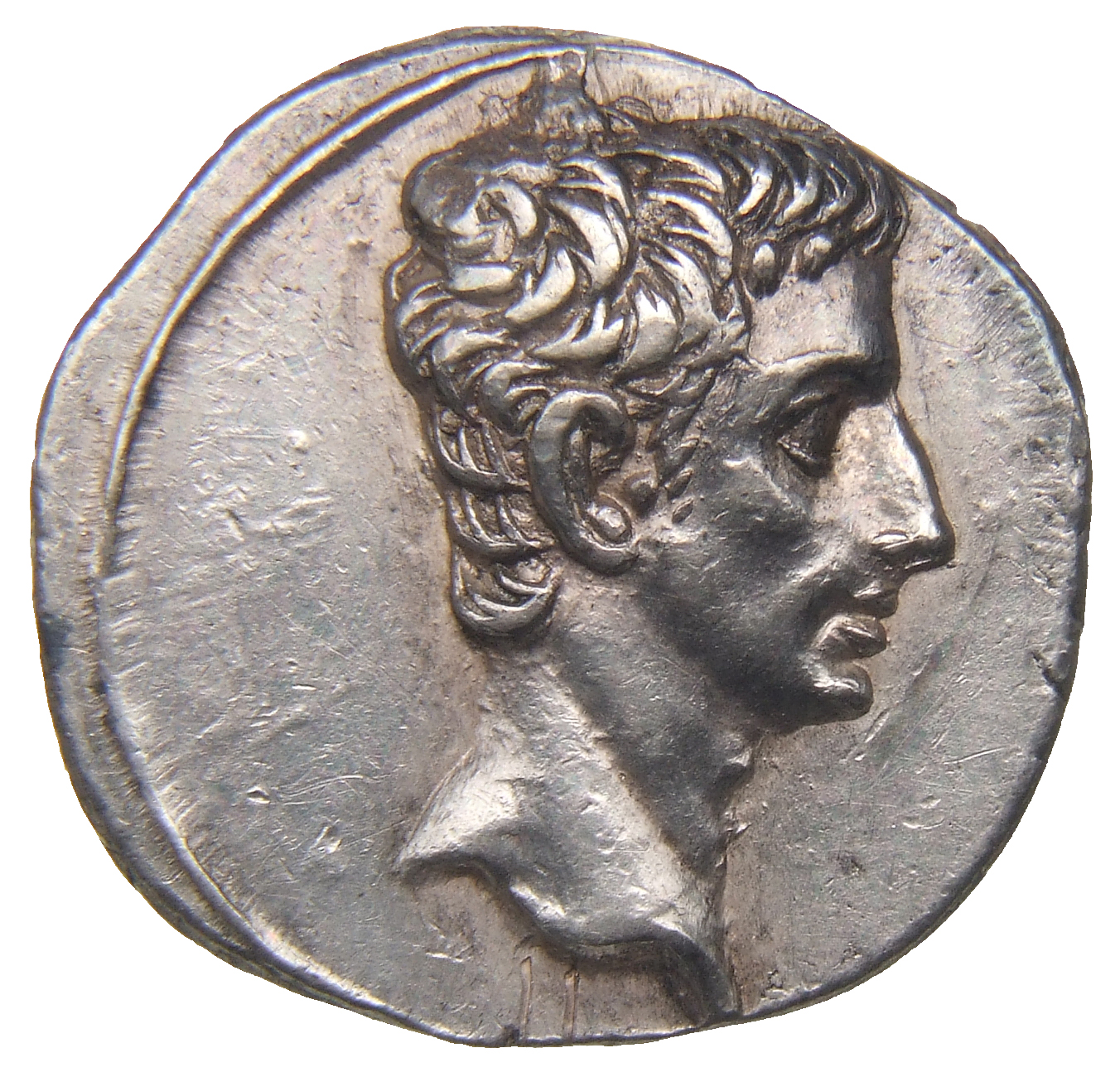 RIC I (second edition) Augustus 126 Augustus obverse, Head of Augustus, bare, right