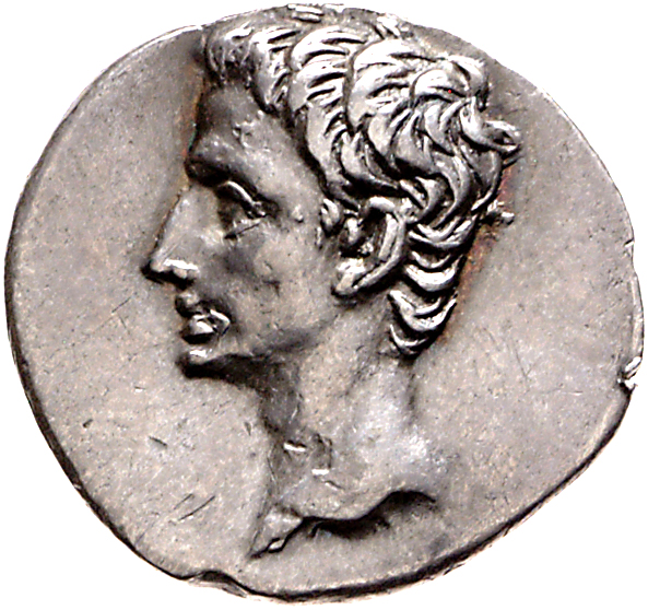 Augustus obverse — Head of Augustus, bare, left