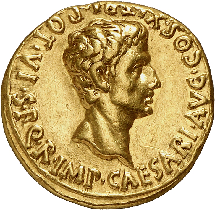 RIC I (second edition) Augustus 135 Augustus obverse, Head of Augustus, bare, right