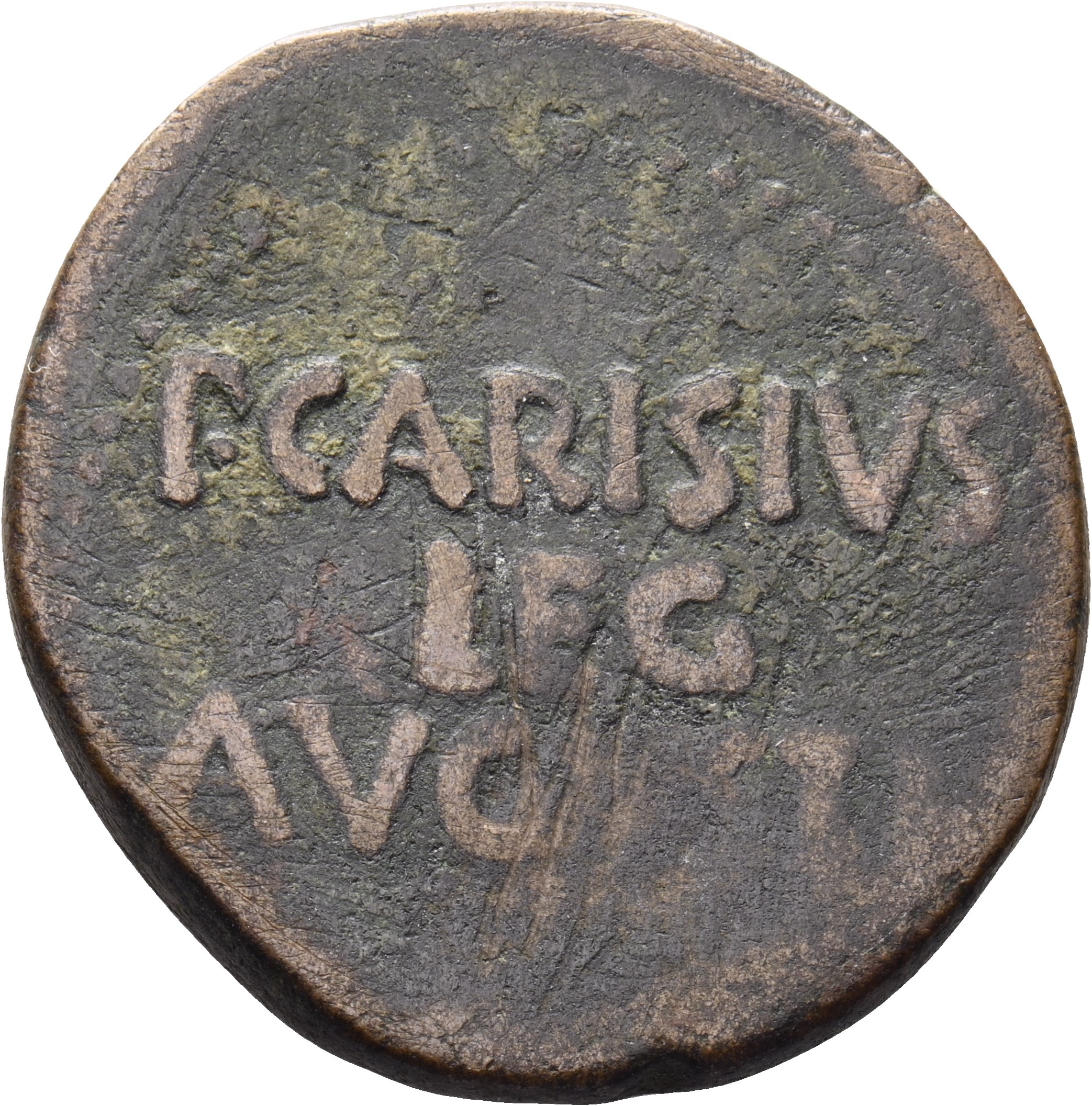 RIC I (second edition) Augustus 14 Augustus reverse, Legend in three lines