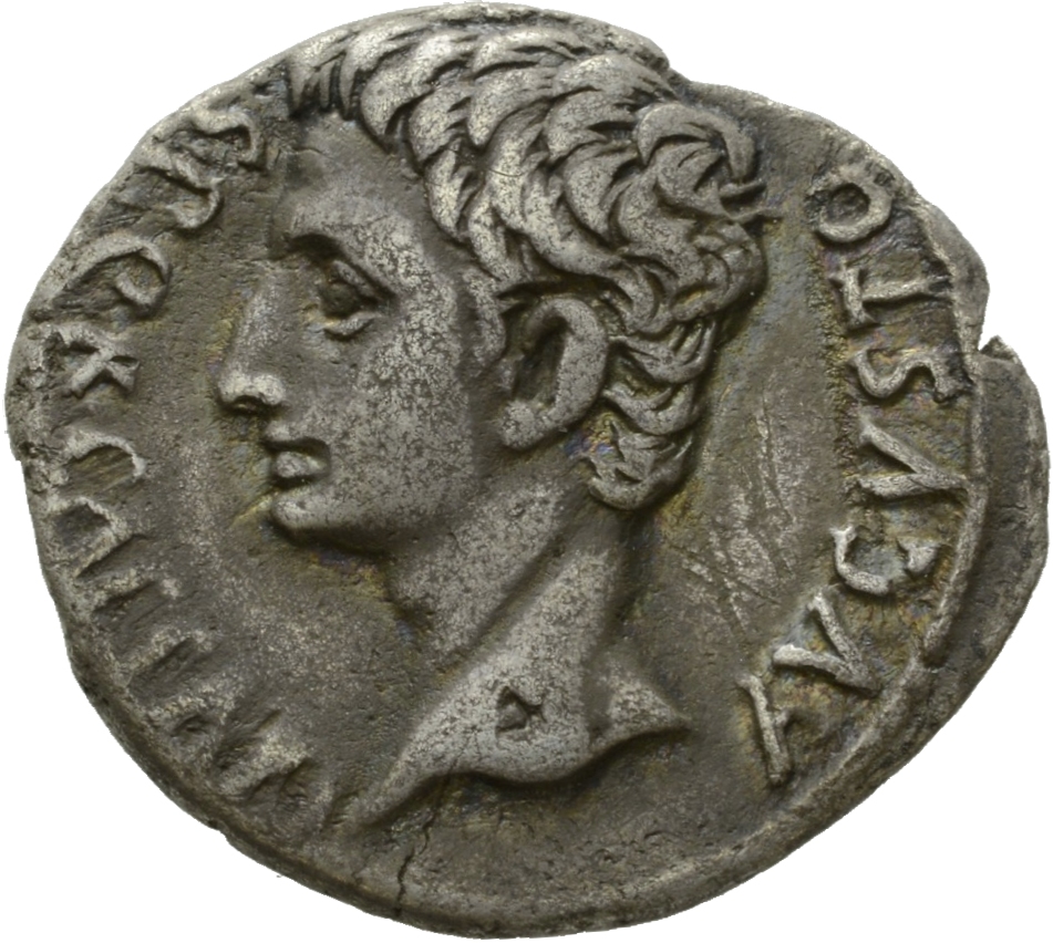 Augustus obverse — Head of Augustus, bare, left