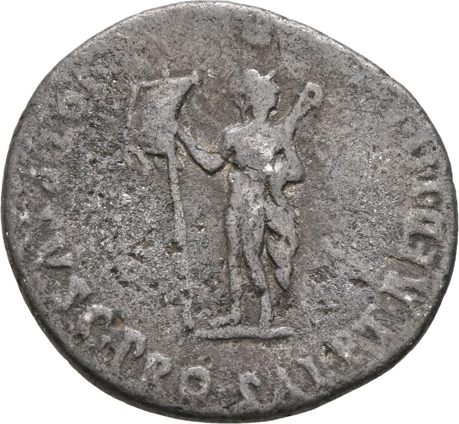 RIC I (second edition) Augustus 150A Augustus reverse — Mars, helmeted and cloaked, standing left, holding vexillum in rig...