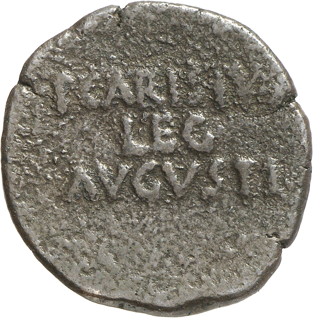 RIC I (second edition) Augustus 16 Augustus reverse, Legend in three lines