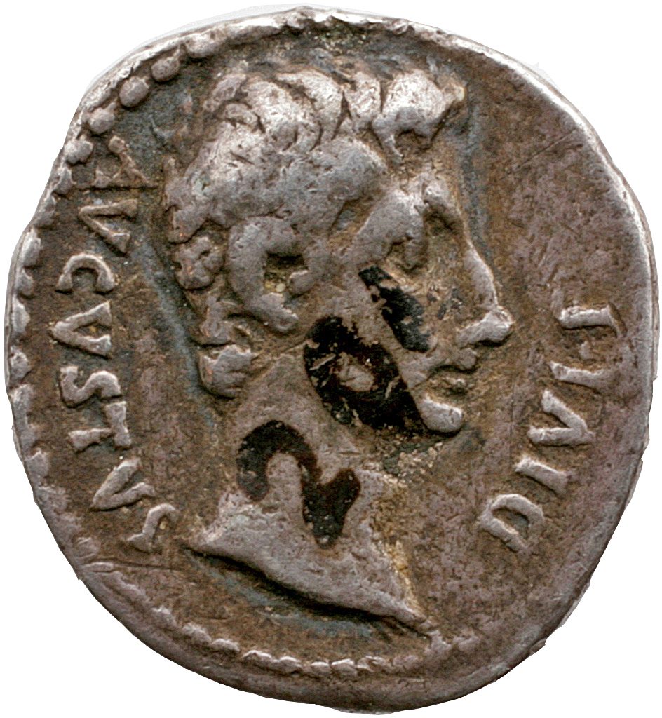 Augustus obverse — Head of Augustus, bare, right