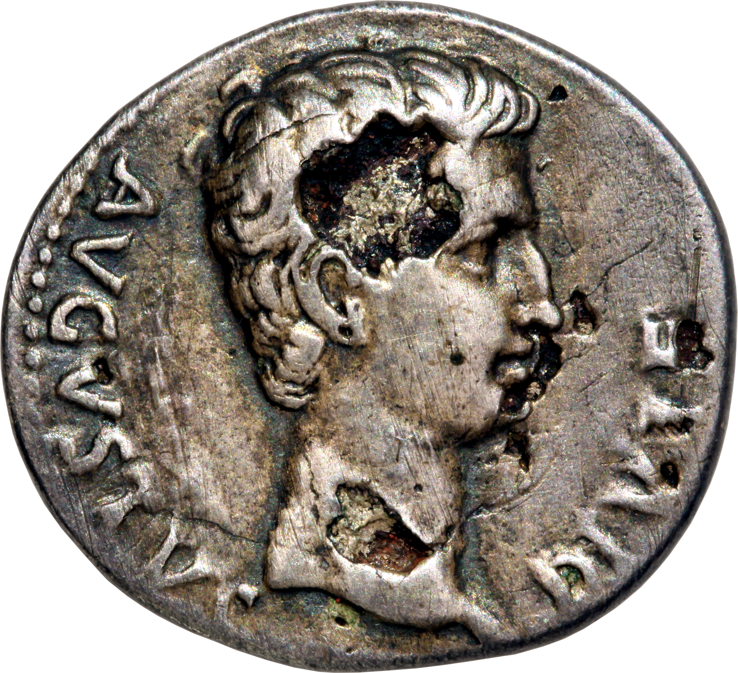 RIC I (second edition) Augustus 167A Augustus obverse — Head of Augustus, bare, right