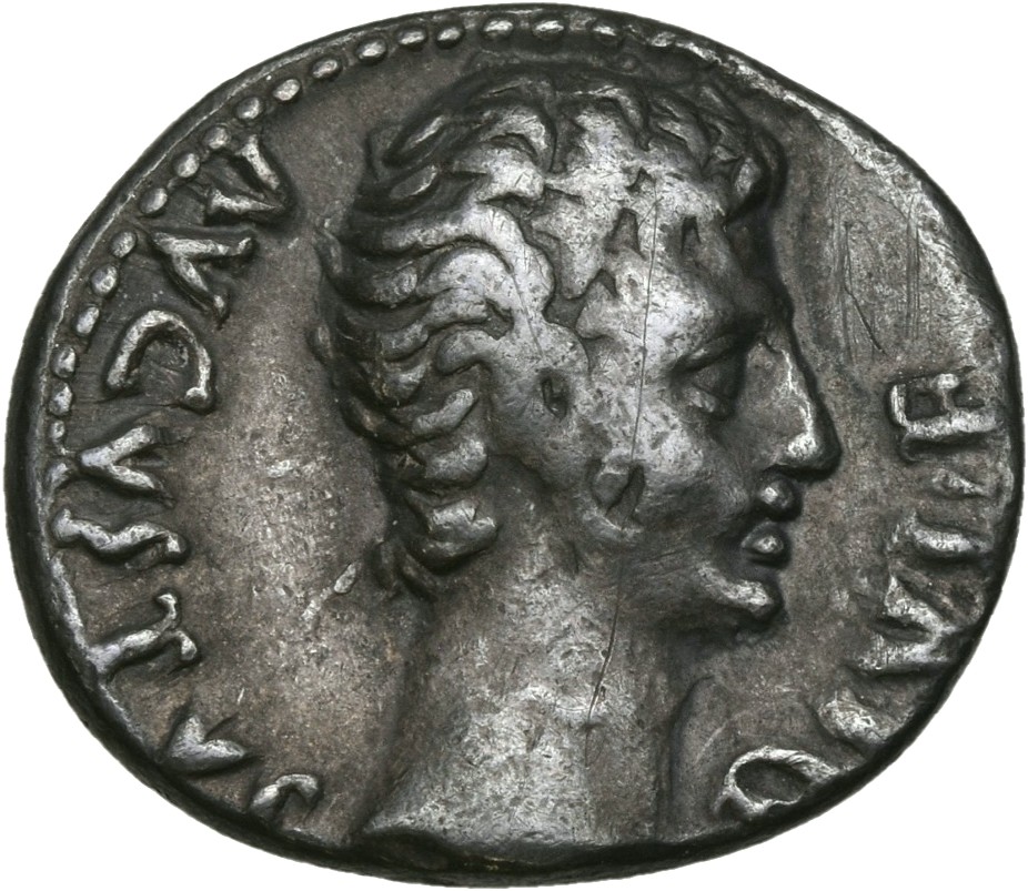 RIC I (second edition) Augustus 169 Augustus obverse, Head of Augustus, bare, right