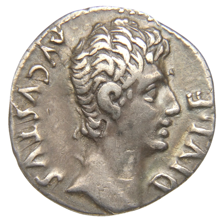 RIC I (second edition) Augustus 174 Augustus obverse, Head of Augustus, bare, right