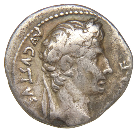 RIC I (second edition) Augustus 193A Augustus obverse, Head of Augustus, laureate, right