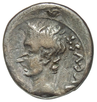 Augustus obverse — Head of Augustus, bare, left