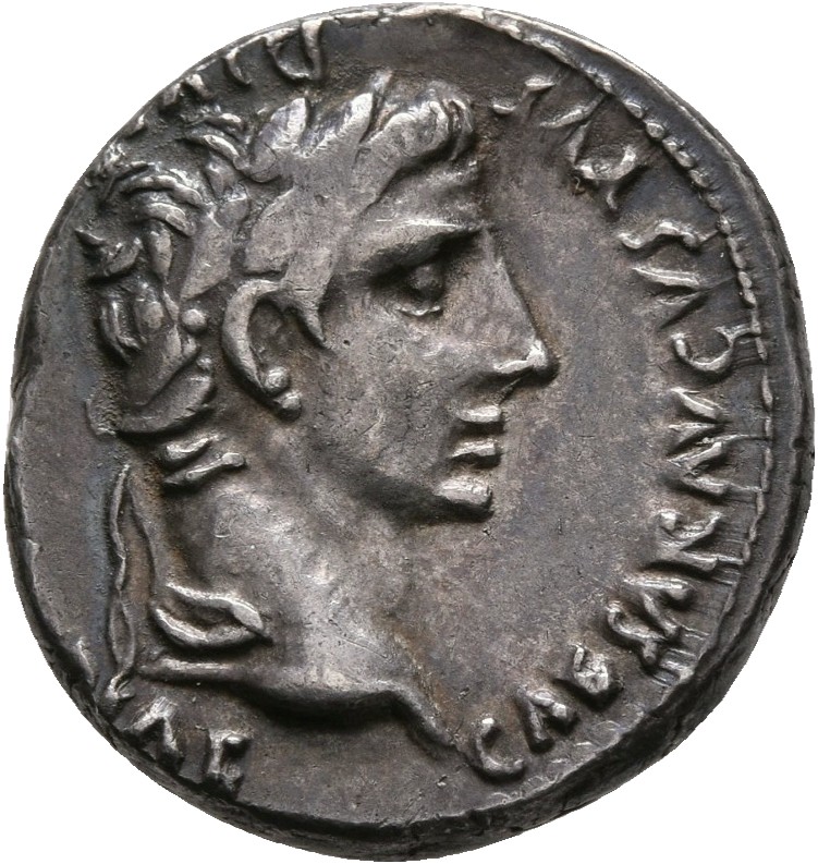 RIC I (second edition) Augustus 211 Augustus obverse, Head of Augustus, laureate, right