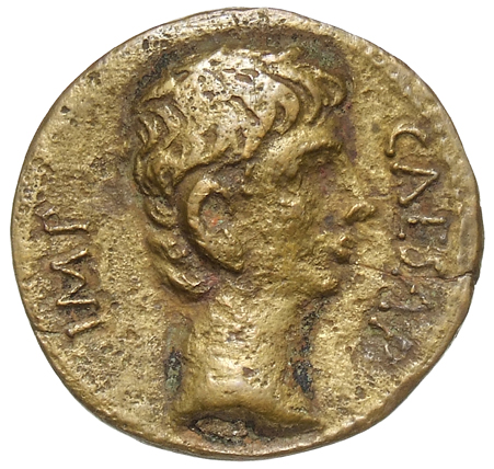 Augustus obverse — Head of Augustus, bare, right