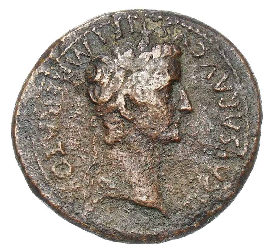 Augustus obverse — Head of Tiberius, laureate, right