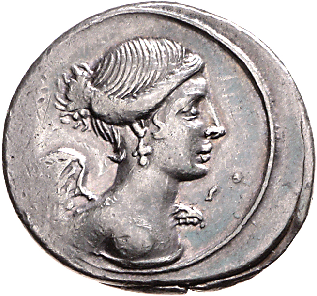 RIC I (second edition) Augustus 256 Augustus obverse, Bust of Victory, right, with wings spread