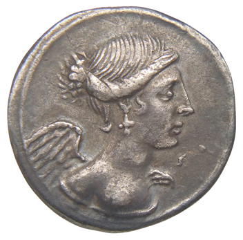 Augustus obverse — Bust of Victory, right, with wings spread
