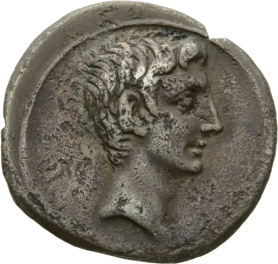 RIC I (second edition) Augustus 257 Augustus obverse, Head of Octavian, bare, right