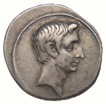 RIC I (second edition) Augustus 266 Augustus obverse, Head of Octavian, bare, right