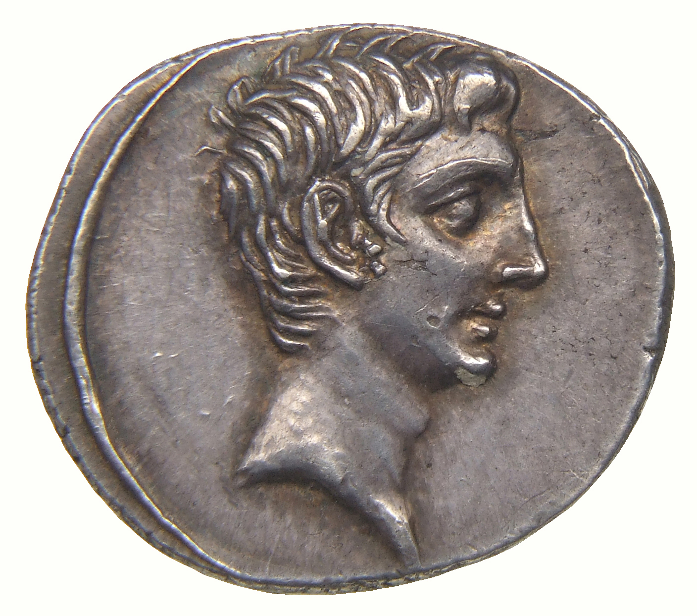 RIC I (second edition) Augustus 269A Augustus obverse, Head of Octavian, bare, right