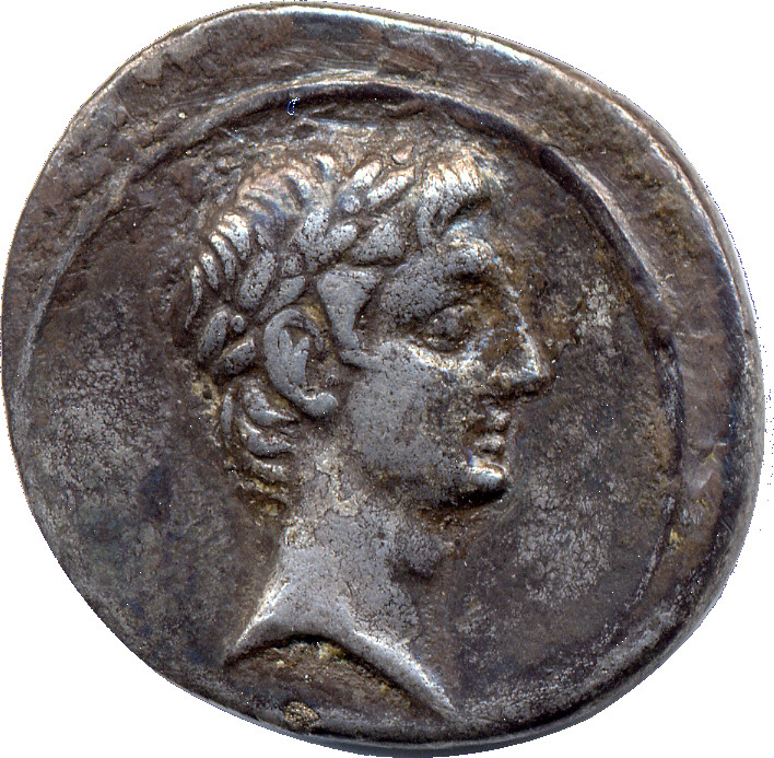 RIC I (second edition) Augustus 271 Augustus obverse — Head of Apollo, laureate, right