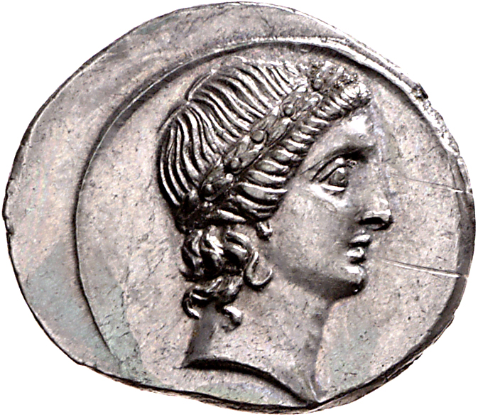 RIC I (second edition) Augustus 272 Augustus obverse, Head of Apollo, laureate, right