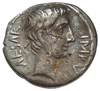 RIC I (second edition) Augustus 276 Augustus obverse, Head of Octavian, bare, right