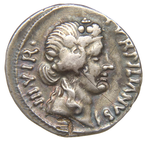 RIC I (second edition) Augustus 287 Augustus obverse, Head of Liber, ivy-wreathed, right