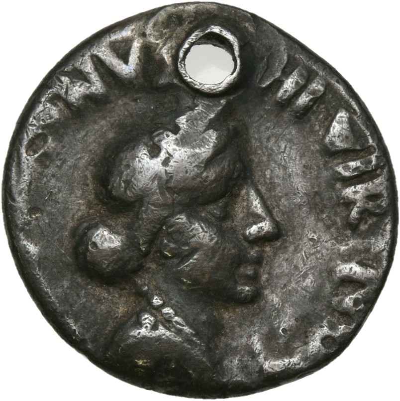 RIC I (second edition) Augustus 288 Augustus obverse — Bust of Feronia, diademed, draped, right