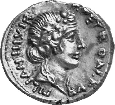 RIC I (second edition) Augustus 292 Augustus obverse, Head of Liber, ivy-wreathed, right