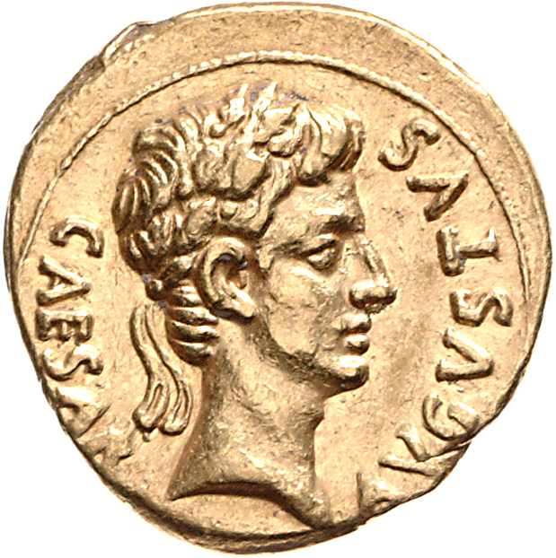 RIC I (second edition) Augustus 298 Augustus obverse, Head of Augustus, oak-wreathed, right