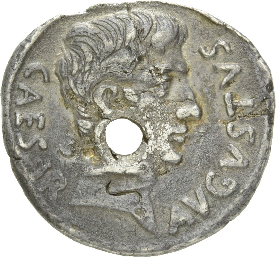 Augustus obverse — Head of Augustus, bare, right