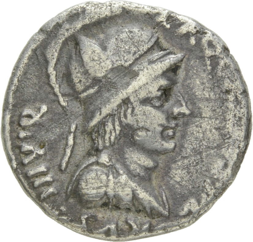 RIC I (second edition) Augustus 301 Augustus obverse — Bust of Virtus, helmeted, draped, right