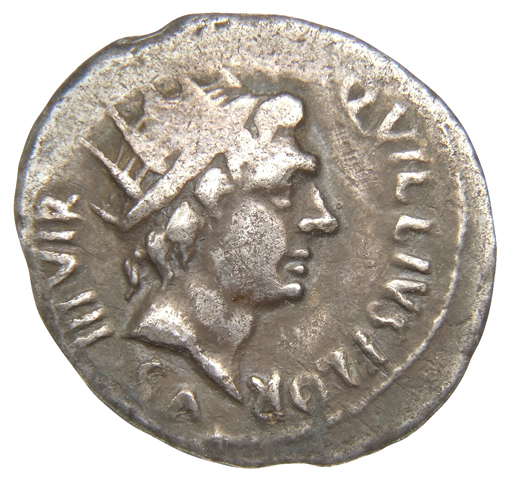 RIC I (second edition) Augustus 304 Augustus obverse, Head of Sol, radiate, right