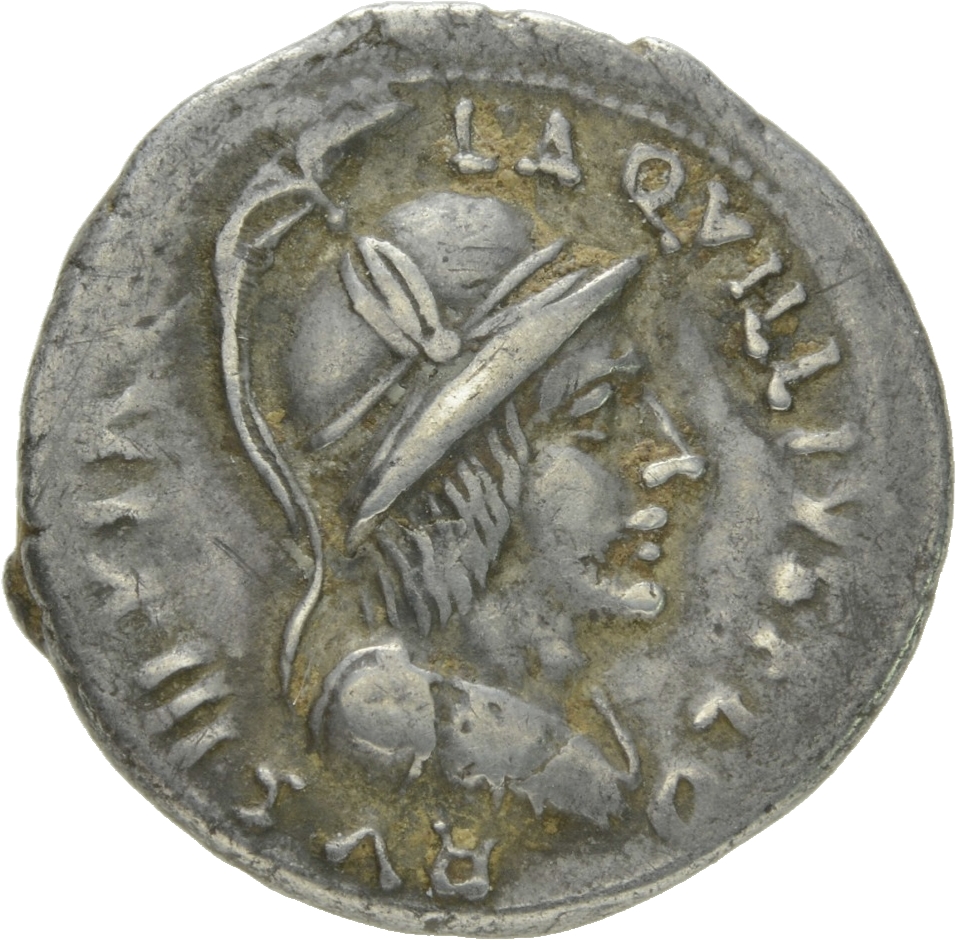 RIC I (second edition) Augustus 306 Augustus obverse, Bust of Virtus, draped, right, with feathered helmet
