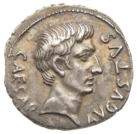 RIC I (second edition) Augustus 317 Augustus obverse, Head of Augustus, bare, right