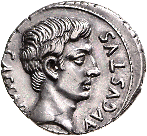 RIC I (second edition) Augustus 318 Augustus obverse, Head of Augustus, bare, right
