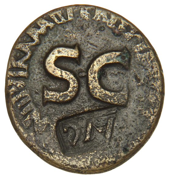 Augustus reverse — Legend surrounding S C