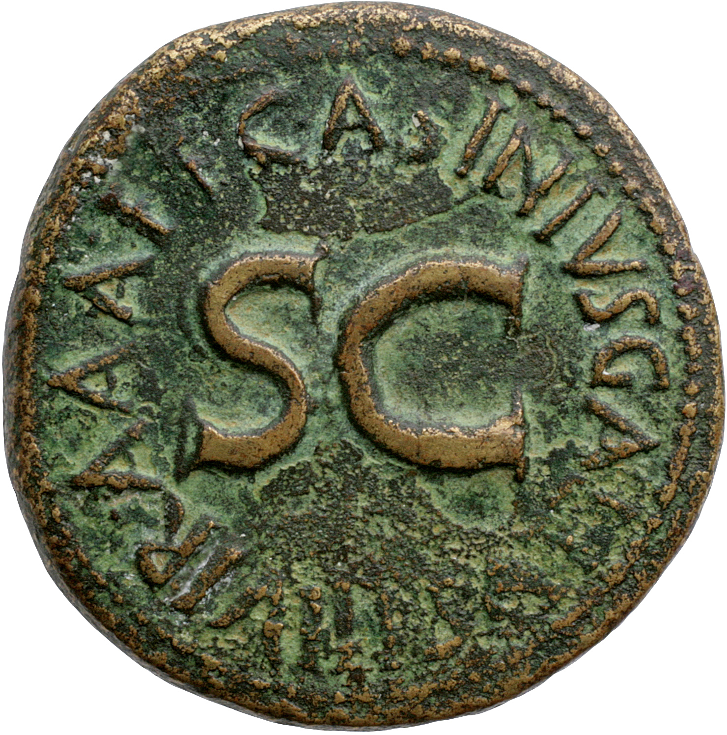 Augustus reverse — Legend surrounding S C