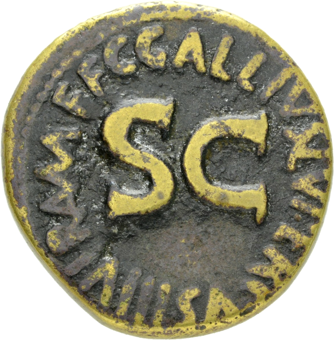Augustus reverse — Legend surrounding S C
