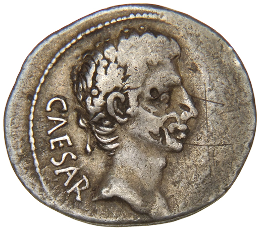 RIC I (second edition) Augustus 37A Augustus obverse, Head of Augustus, oak-wreathed, right