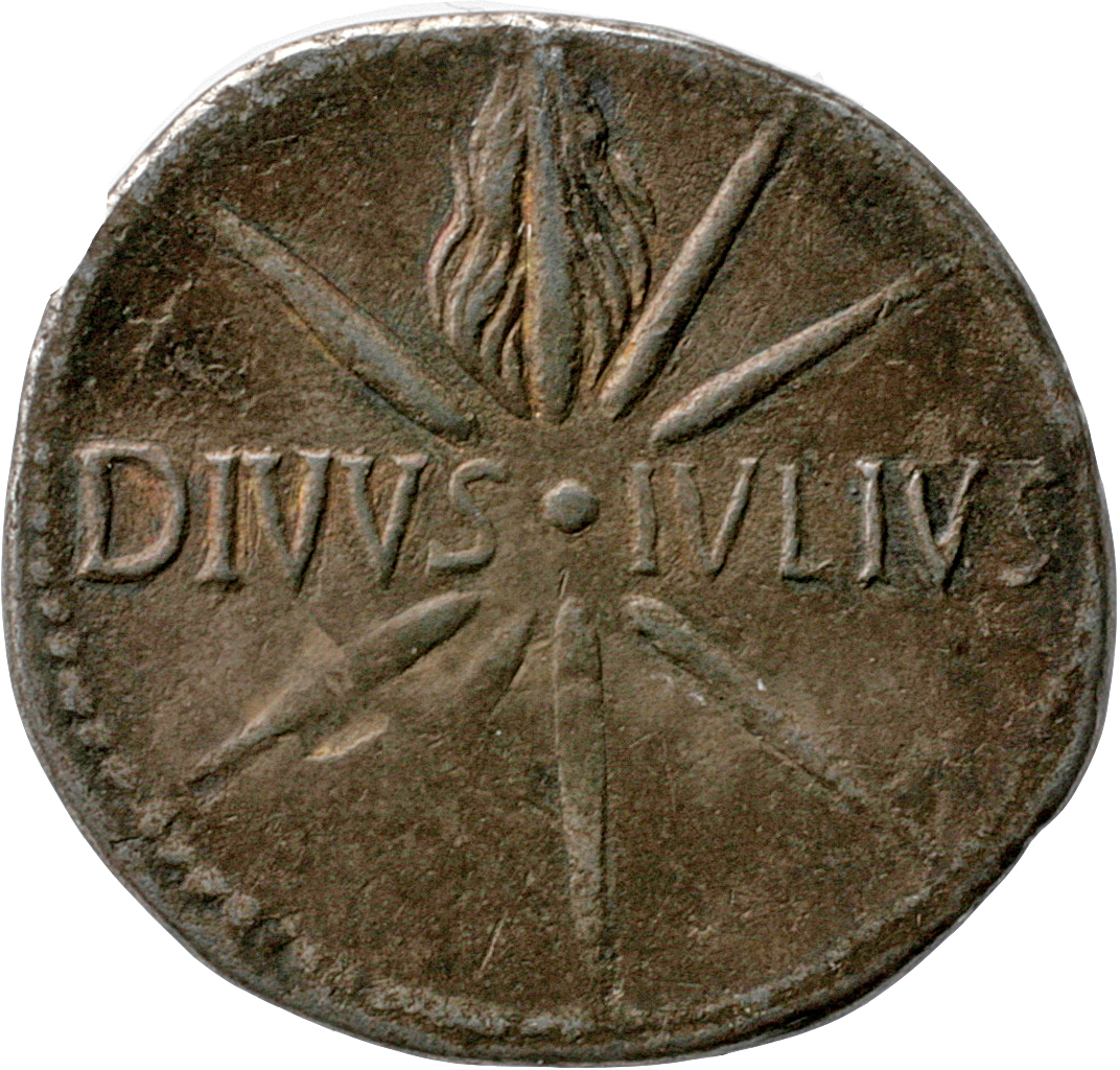 Augustus reverse — Comet with eight rays and tail