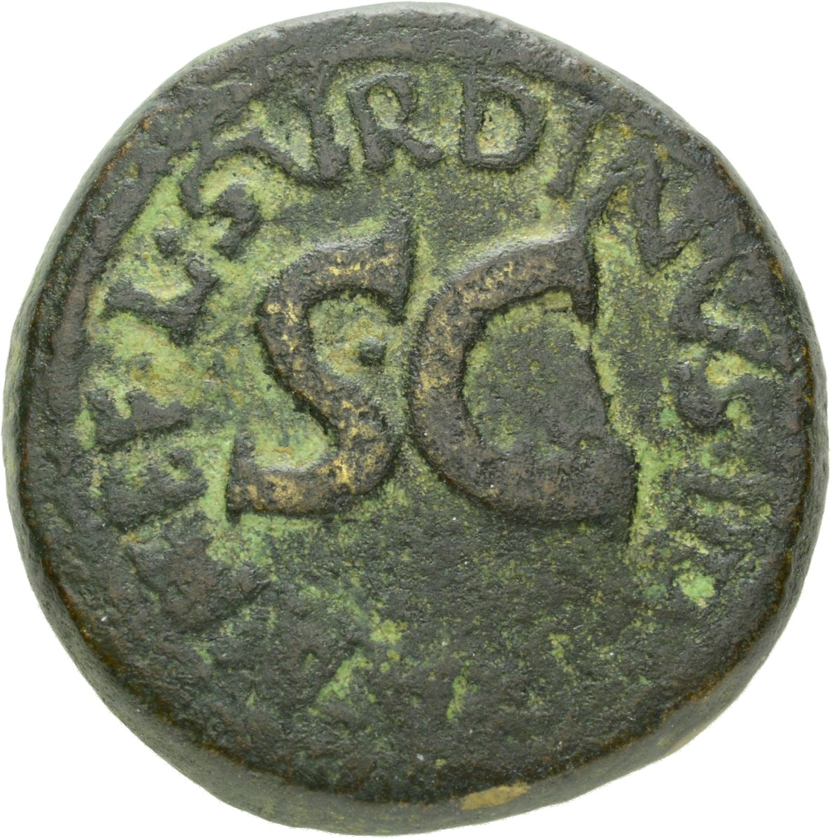 RIC I (second edition) Augustus 384 Augustus reverse, Legend surrounding S C