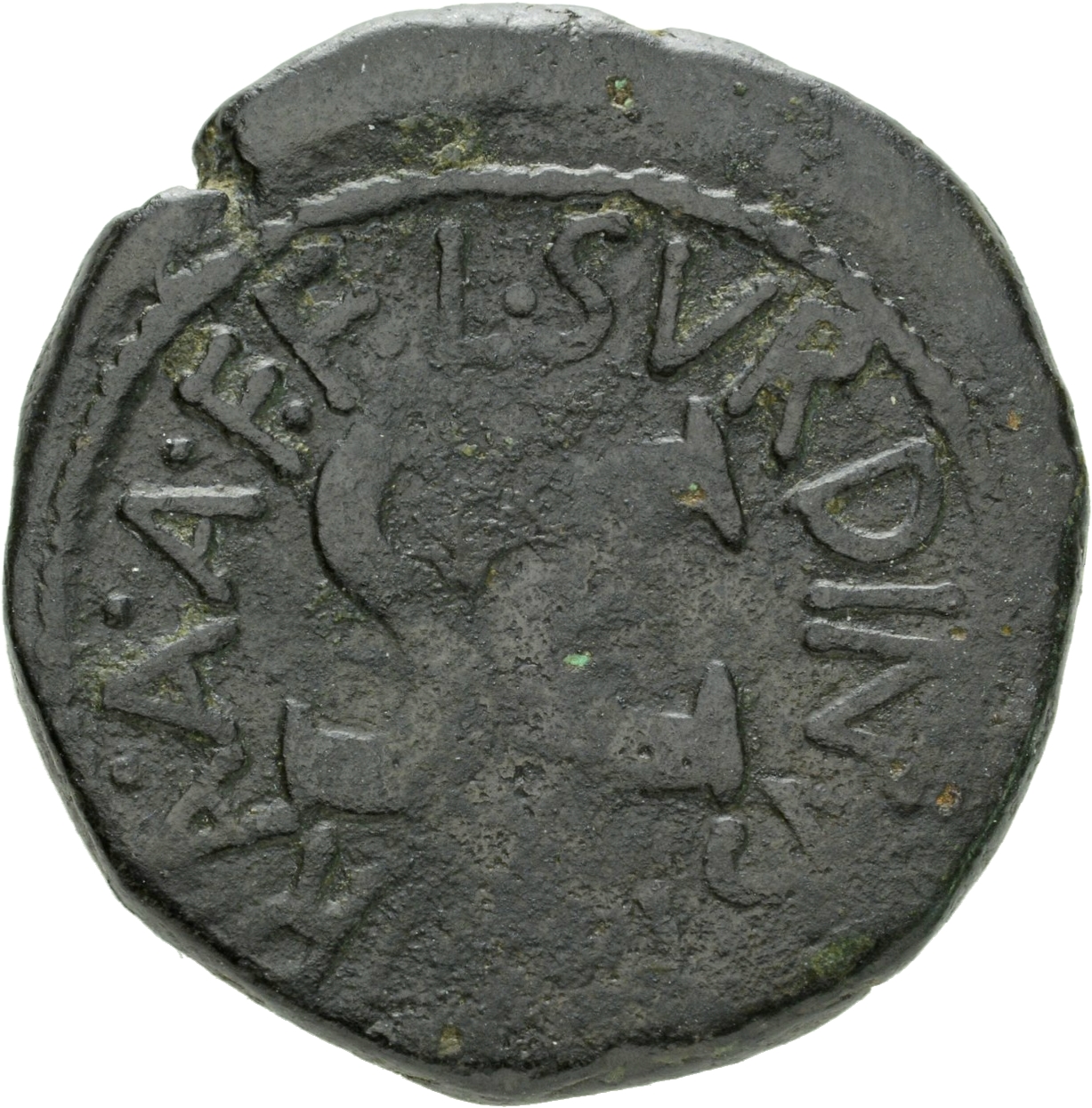 RIC I (second edition) Augustus 386 Augustus reverse, Legend surrounding S C