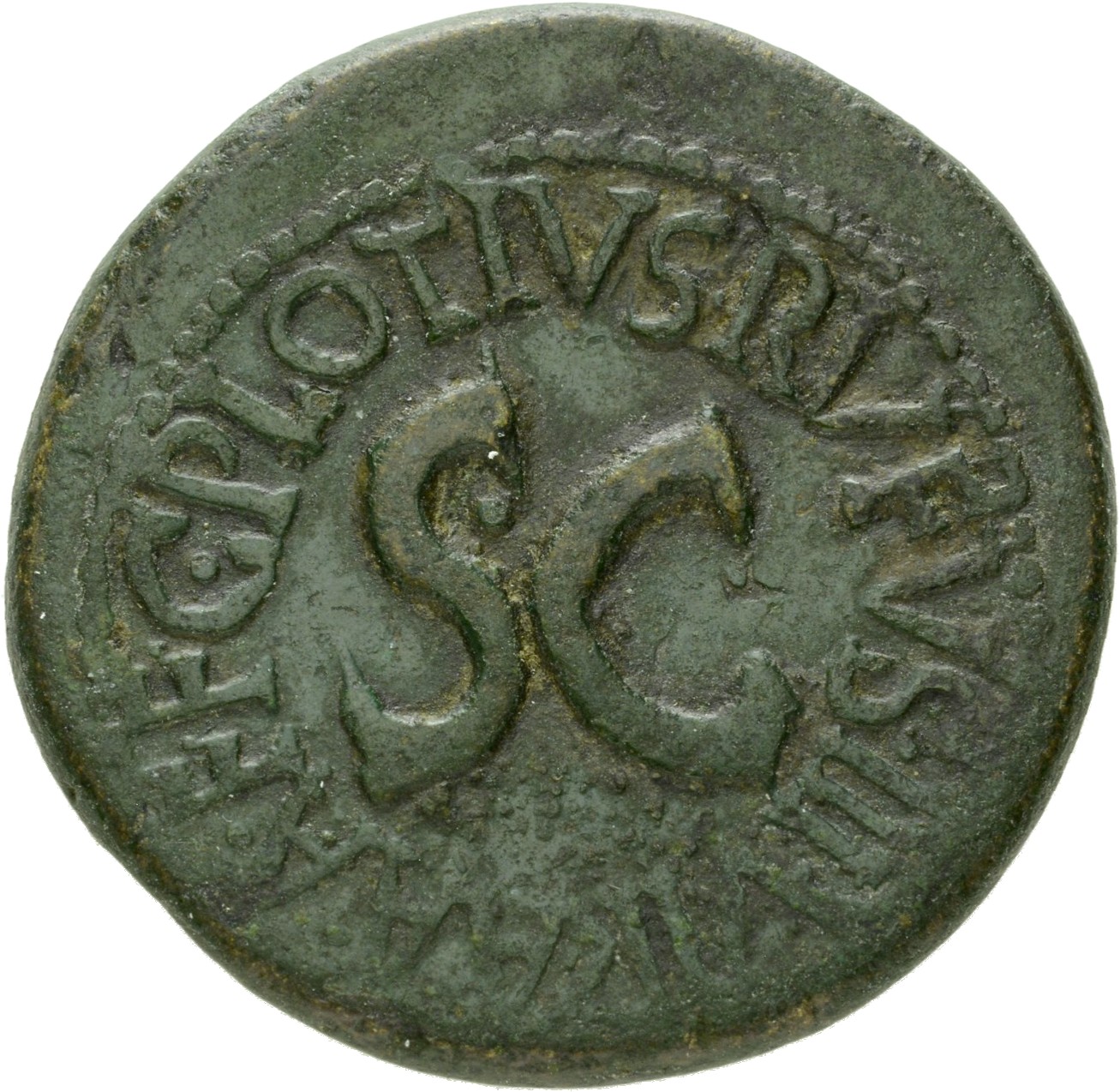Augustus reverse — Legend surrounding S C