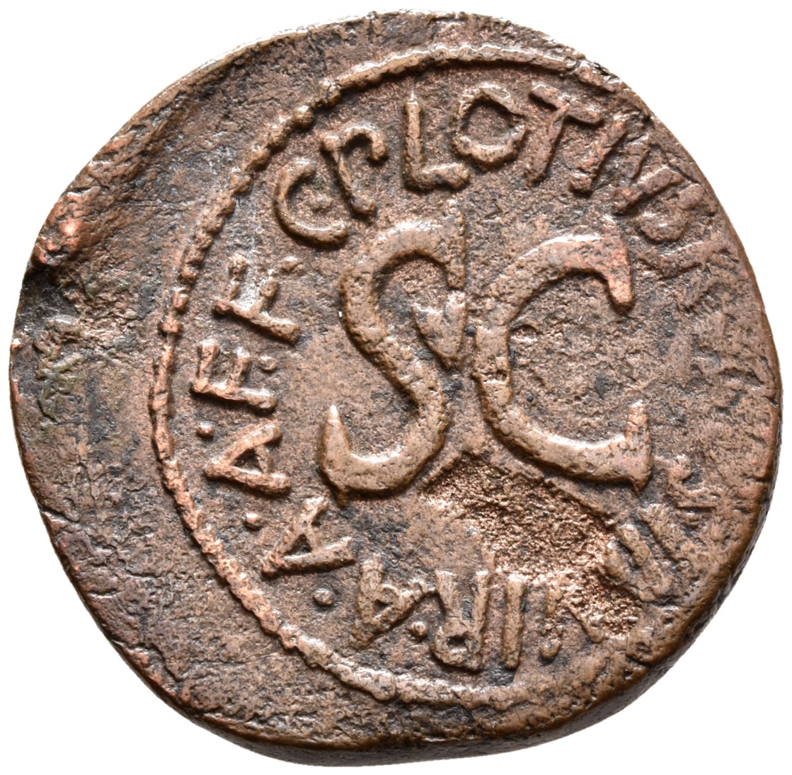 RIC I (second edition) Augustus 389 Augustus reverse — Legend surrounding S C