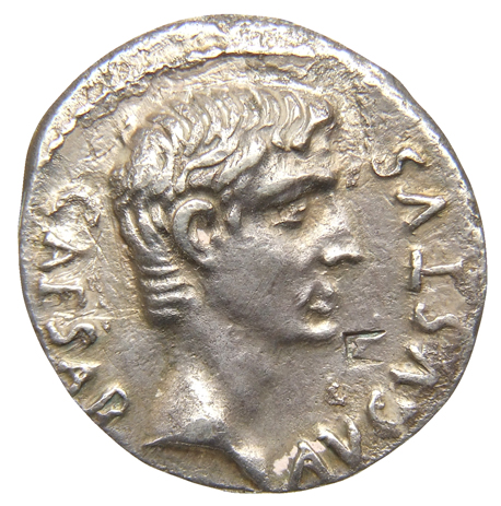 RIC I (second edition) Augustus 407 Augustus obverse, Head of Augustus, bare, right