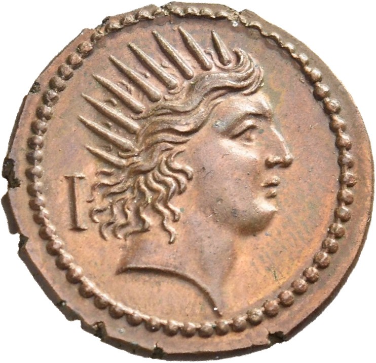 RIC I (second edition) Augustus 408 Augustus reverse, Head of Agrippa, bare, right